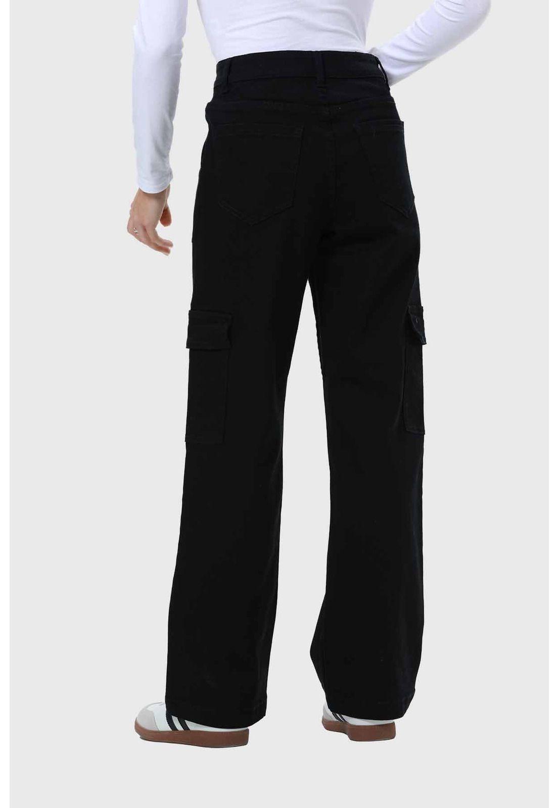 Jeans Mujer Calce Recto Negro - ll-2