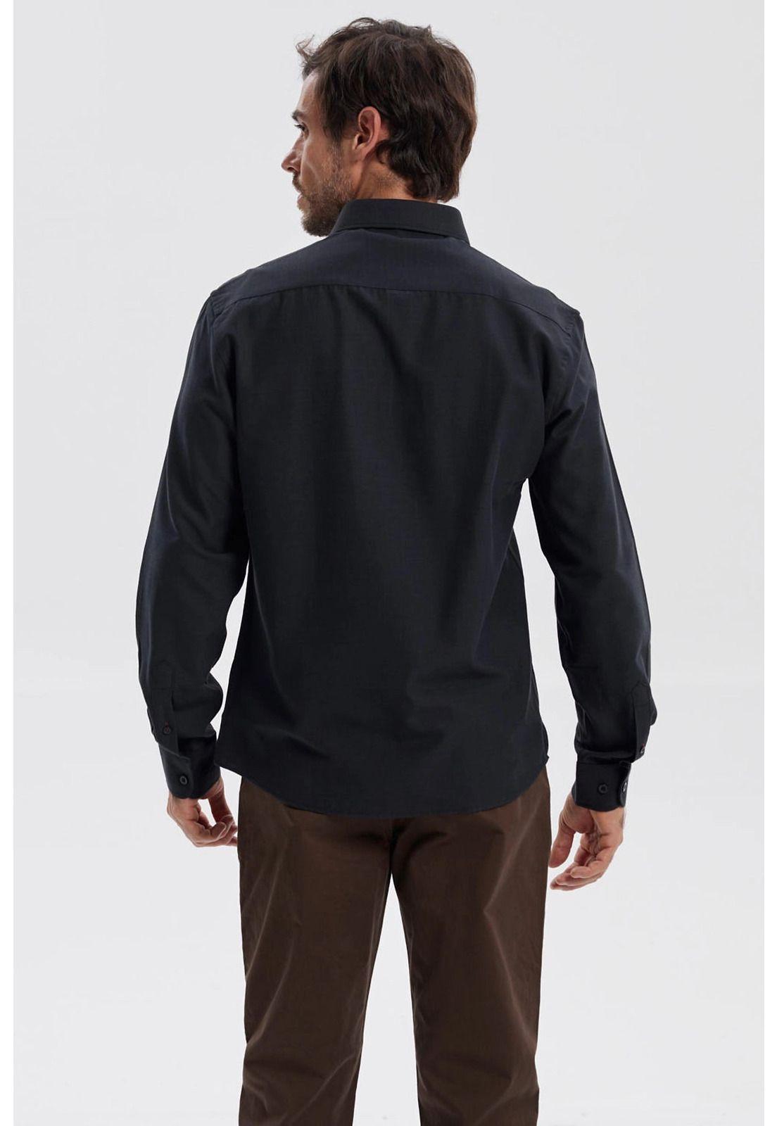 Camisa Hombre Oxford Negro - lll-2