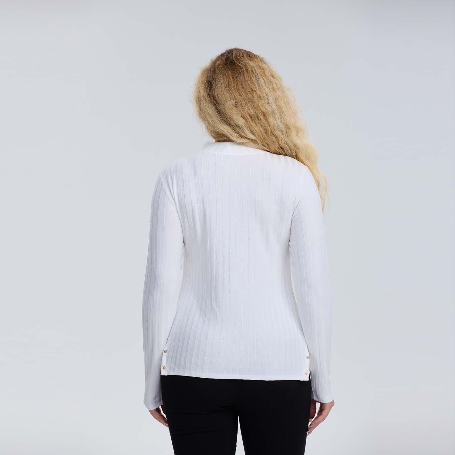 Polera Mujer Abertura A Los Costados Crudo-2