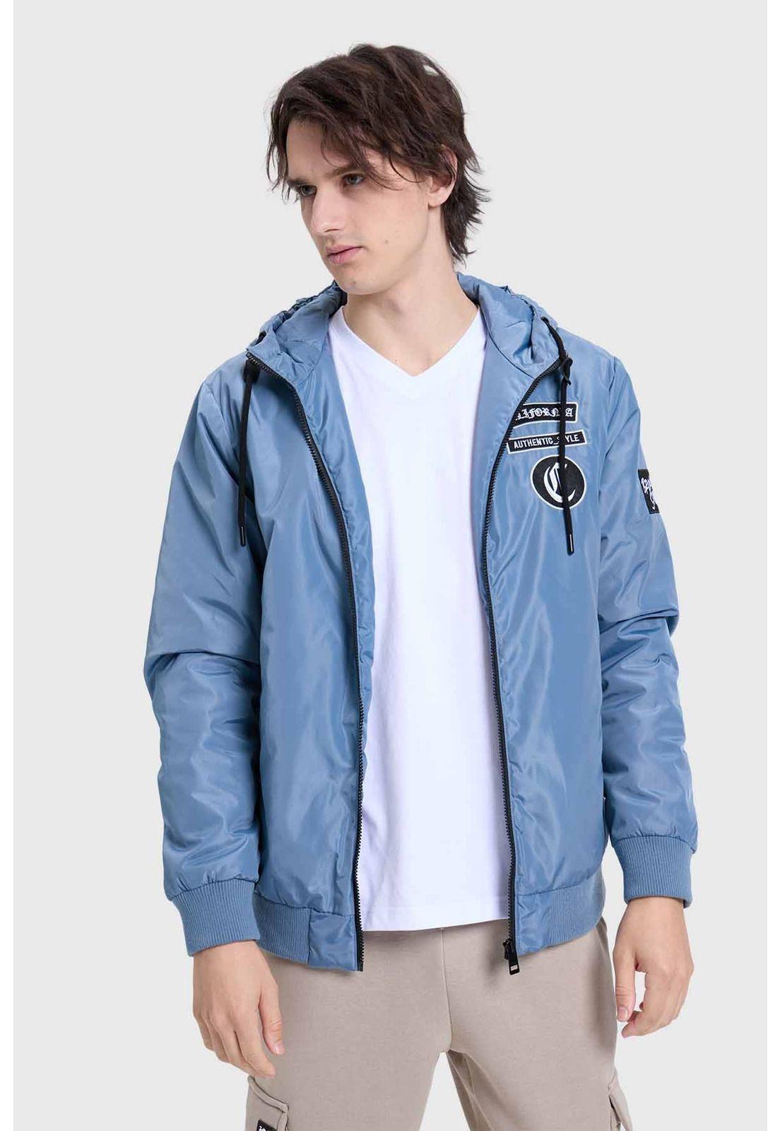 Chaqueta Hombre Hoodie Azul-0