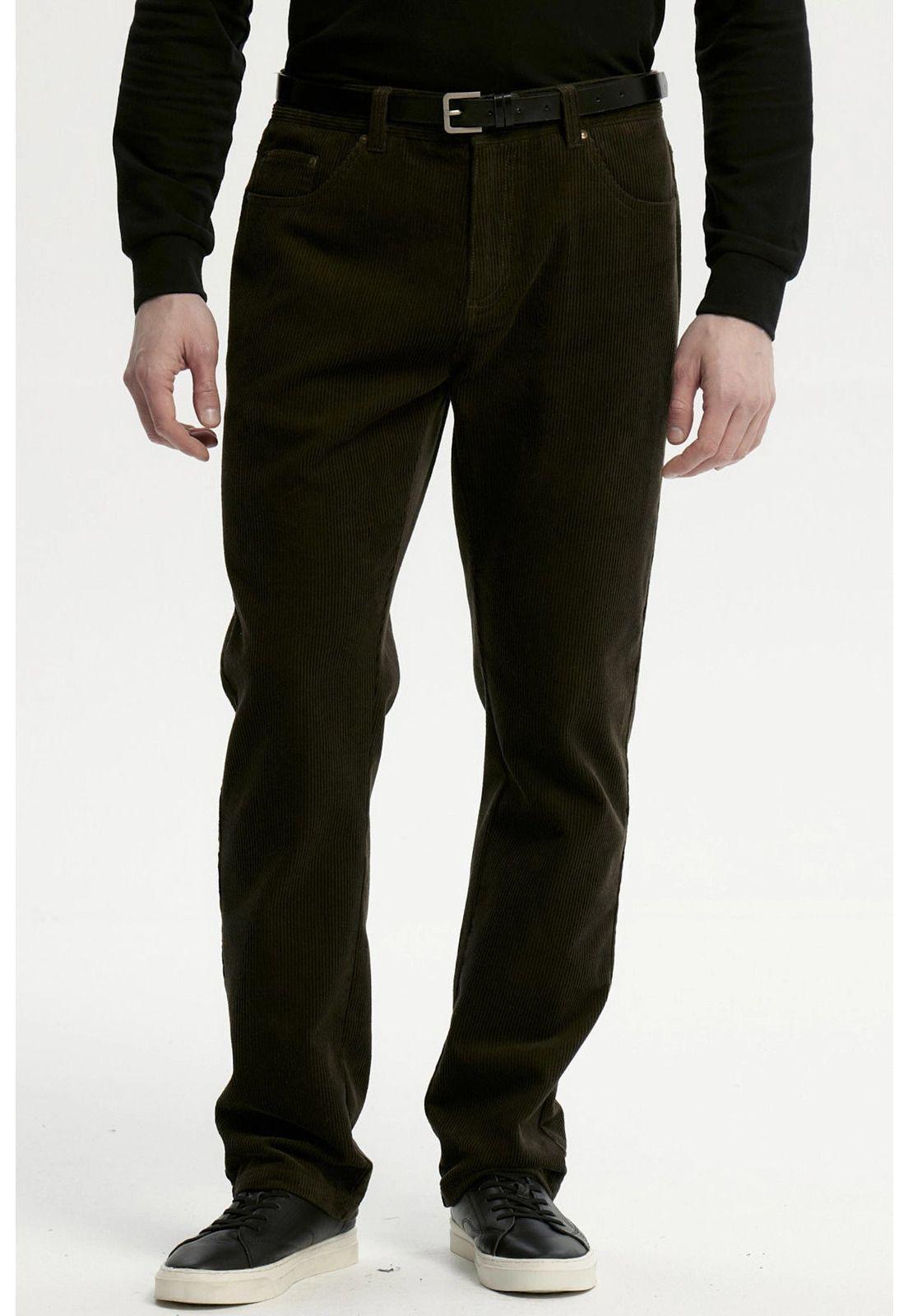 Pantalón Hombre Cotelé Verde-0