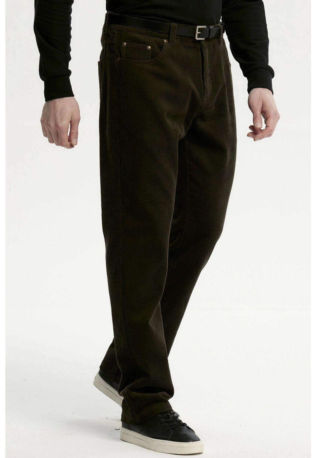 Pantalón Hombre Cotelé Verde-1