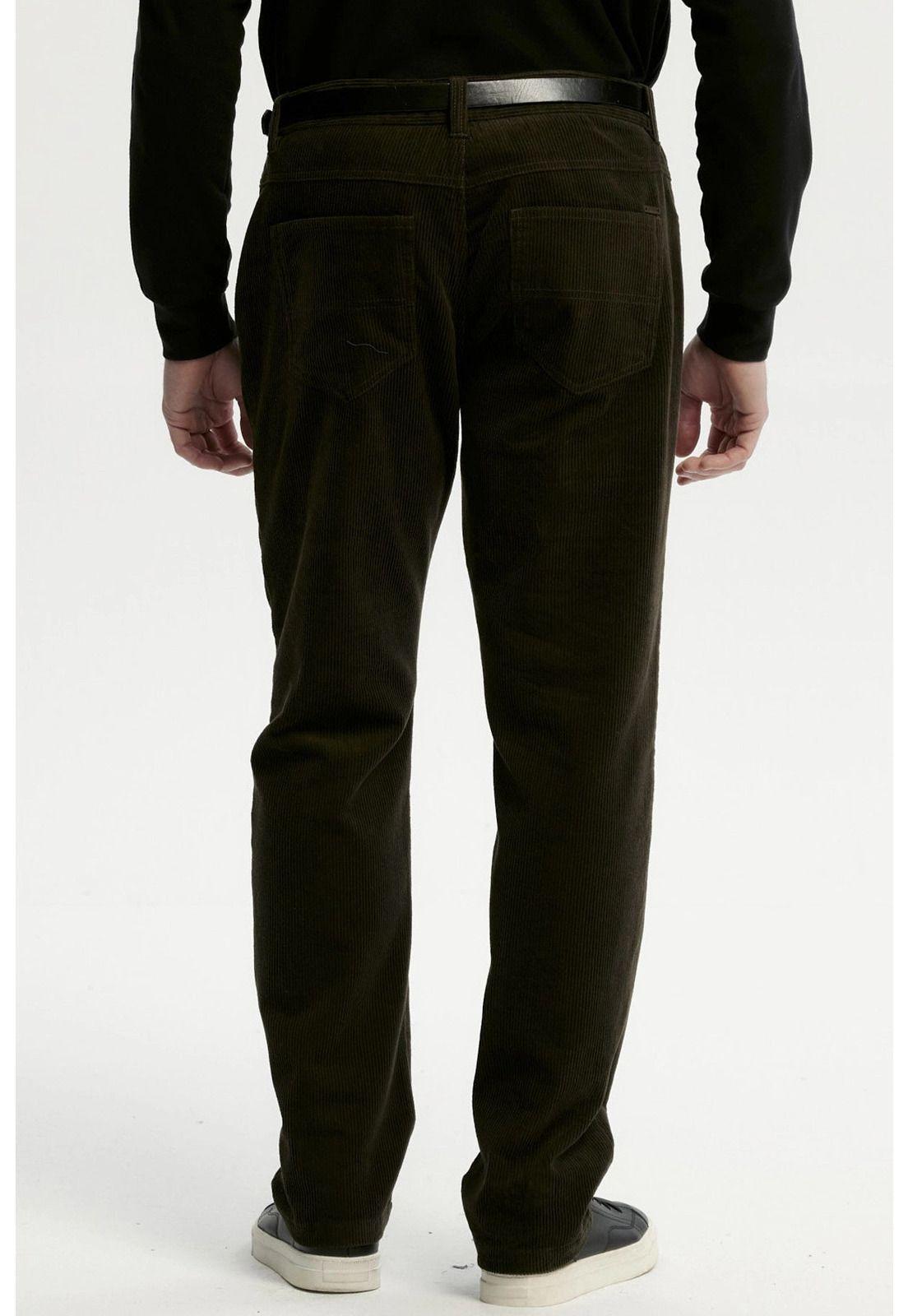 Pantalón Hombre Cotelé Verde-2