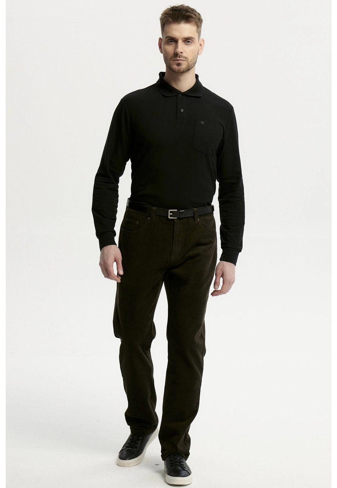 Pantalón Hombre Cotelé Verde-3