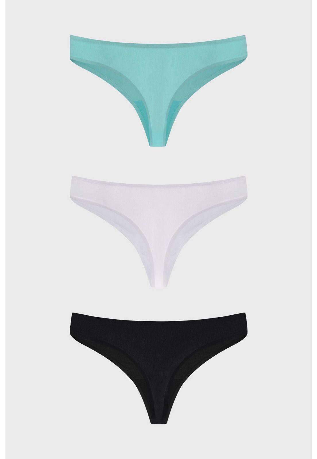 Calzón Mujer Colaless Tripack Liso Blanco-1