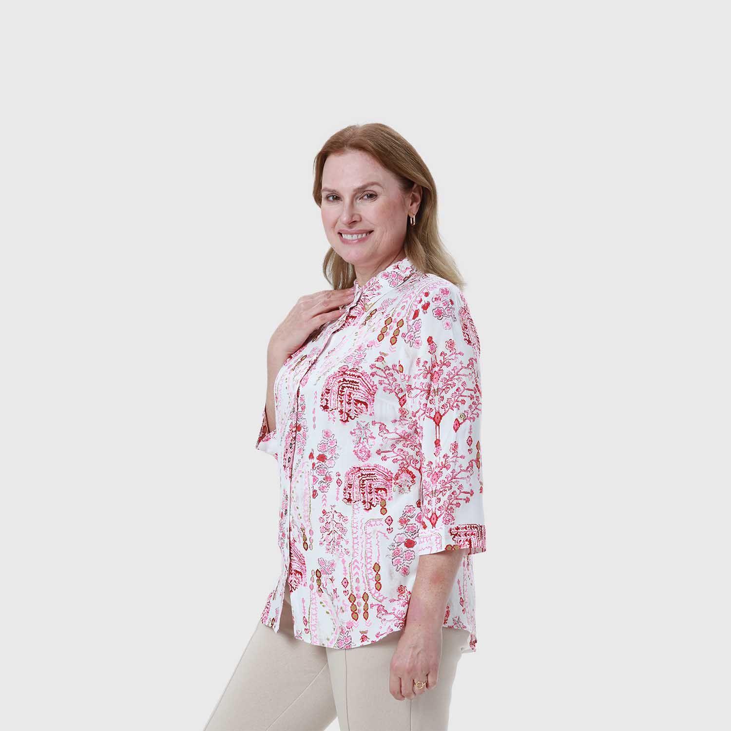 Blusa Mujer Abotonada Roll Up Crudo Fashion's Park-3