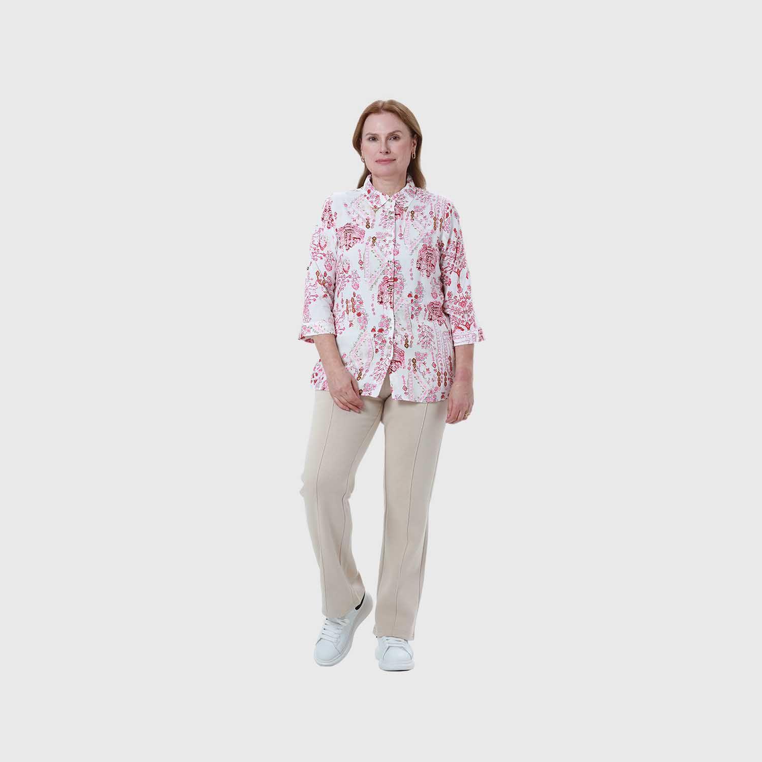 Blusa Mujer Abotonada Roll Up Crudo Fashion's Park-7