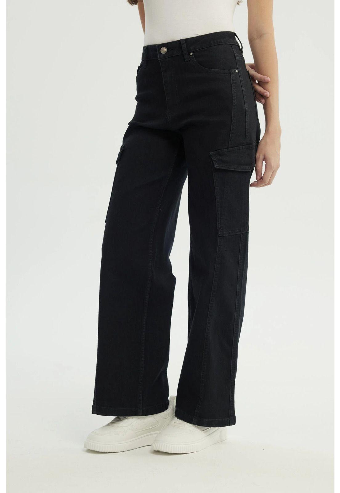 Jeans Mujer Calce Recto Negro - XV-1