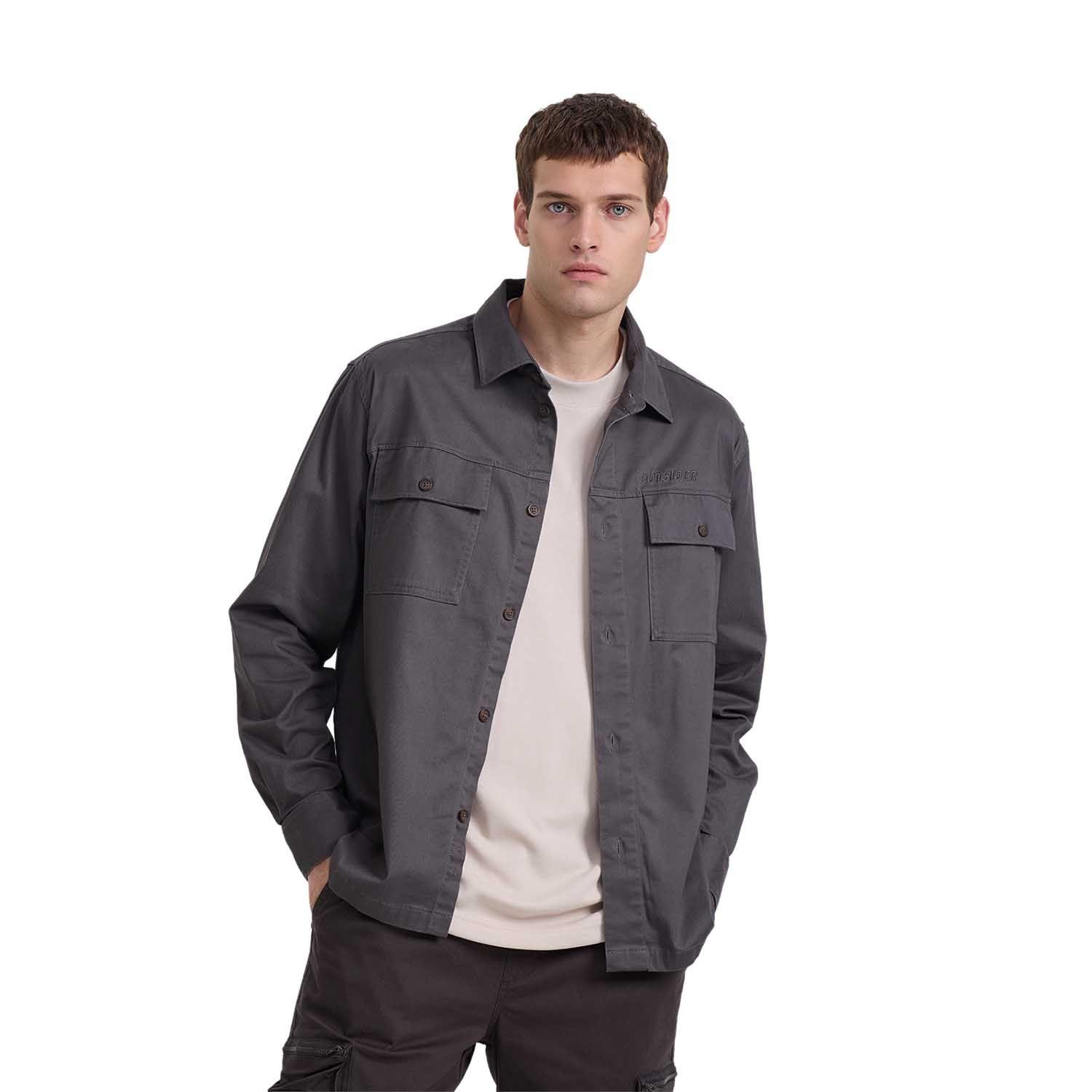 Camisa Hombre Over Shirt Negro Fashion's Park-0