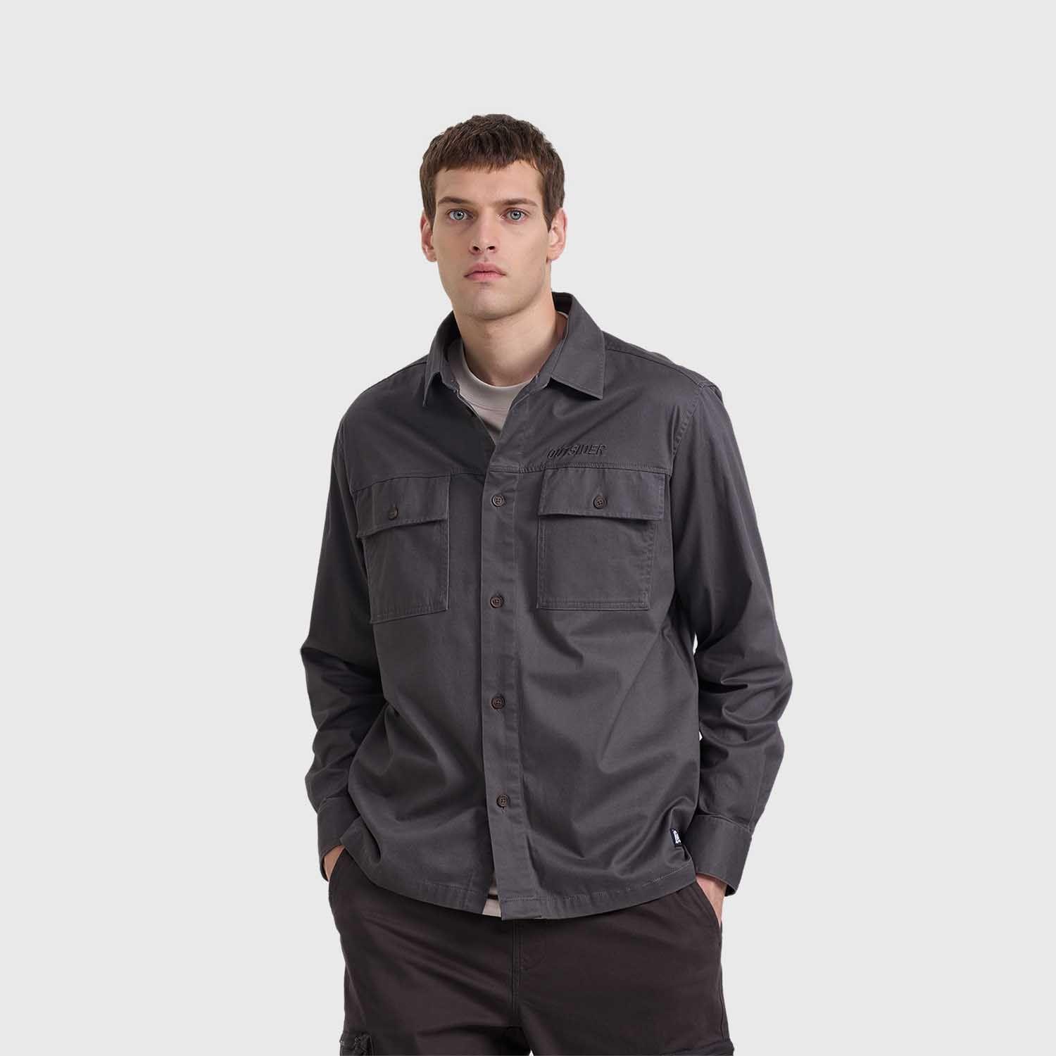 Camisa Hombre Over Shirt Negro Fashion's Park-1