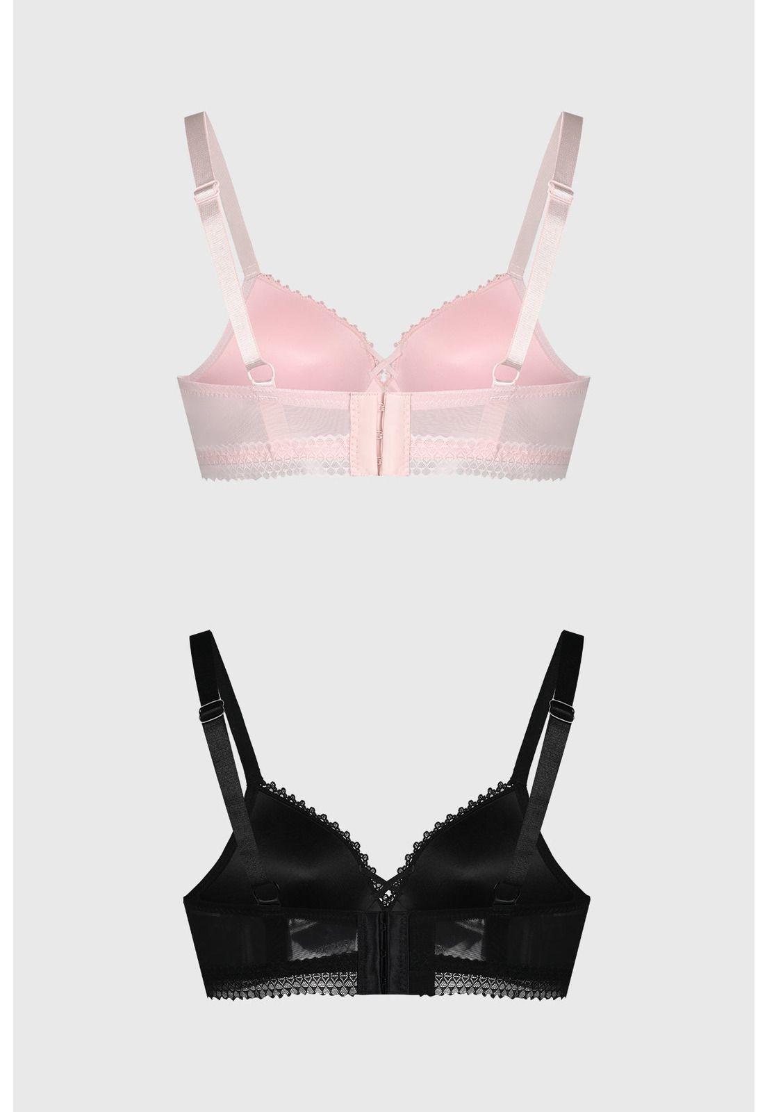 Sostén Mujer Bipack Detalle Bordado Palo Rosa-1