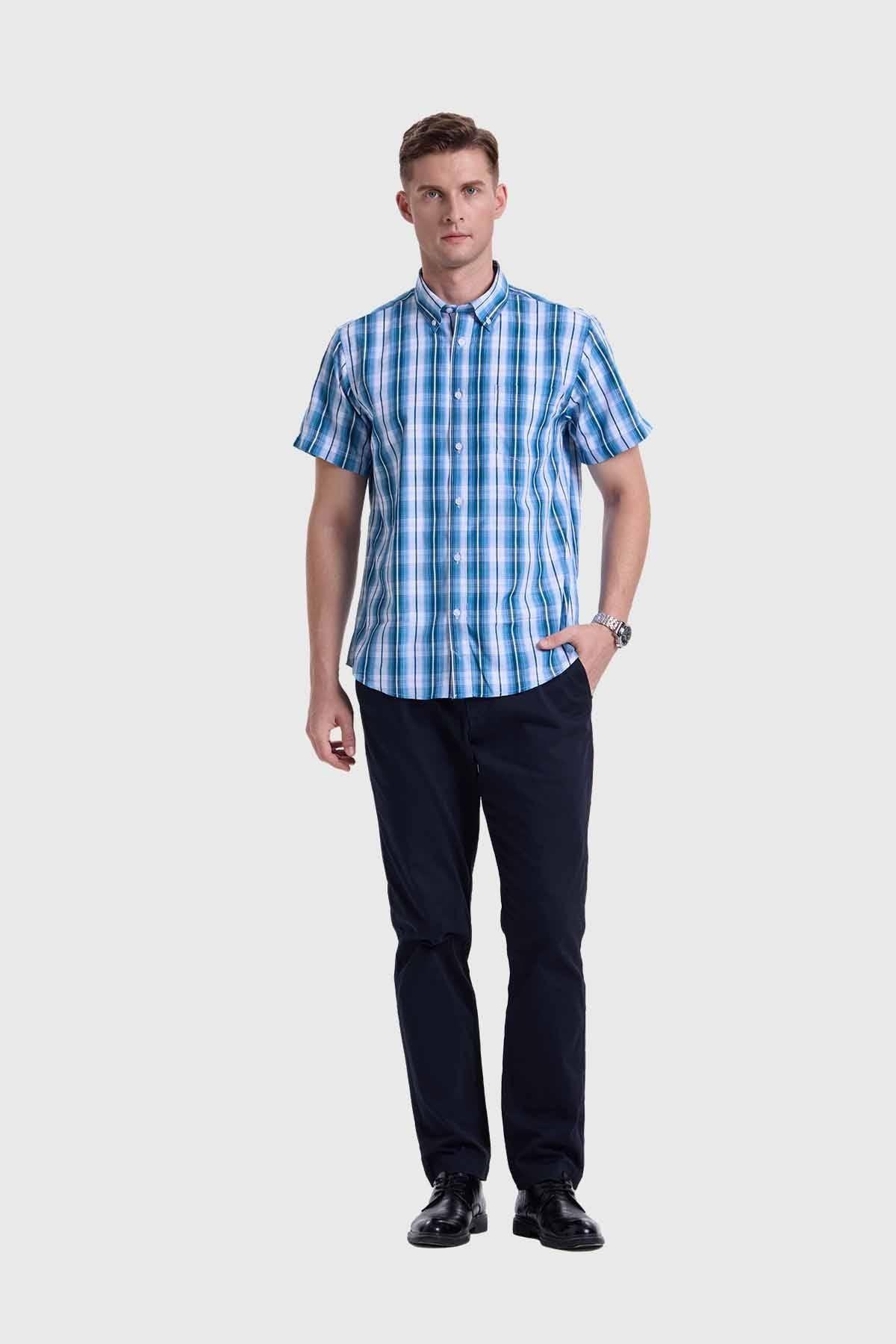 Camisa Hombre Verde Petróleo-3