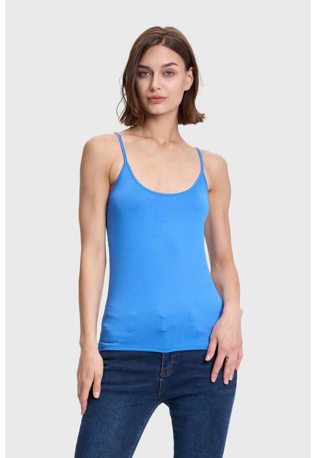 Polera Mujer Peto Pabilo Azul-0