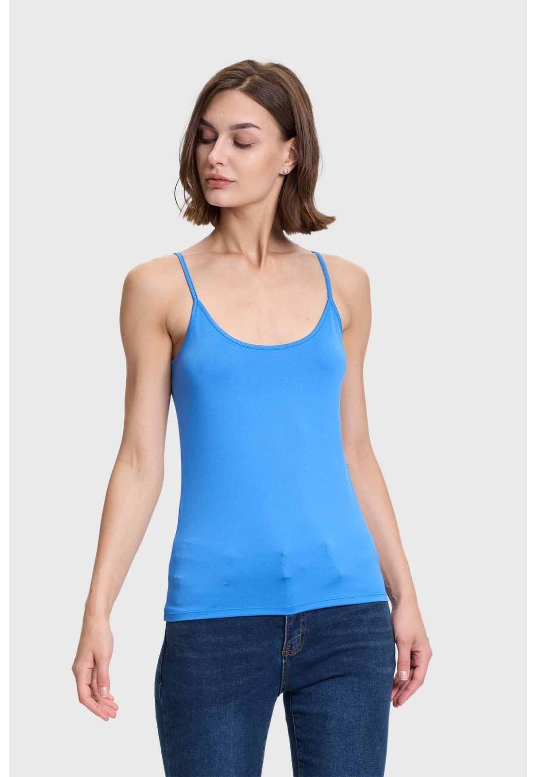 Polera Mujer Peto Pabilo Azul-1