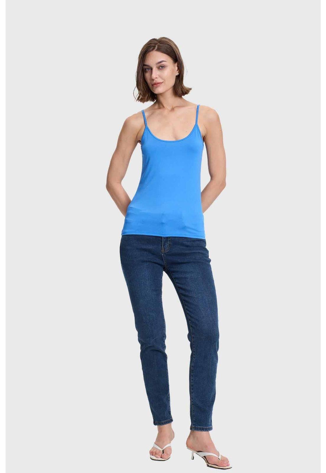 Polera Mujer Peto Pabilo Azul-3