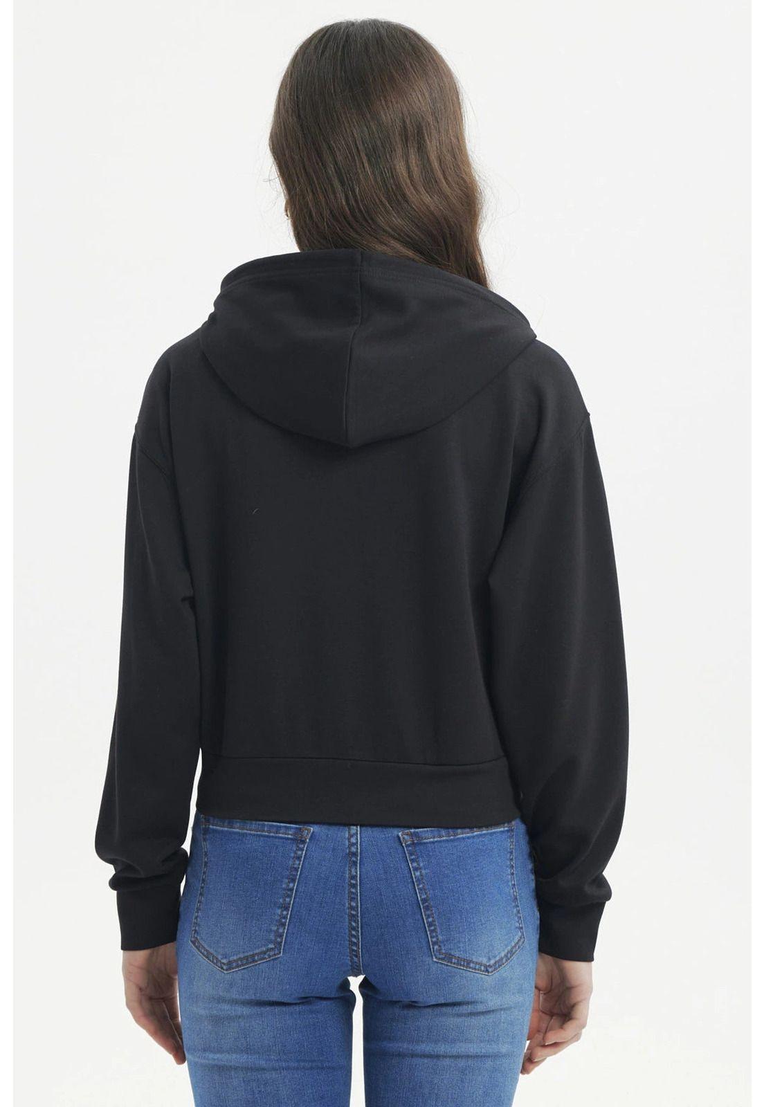 Polerón Mujer Slim Negro - ll-2