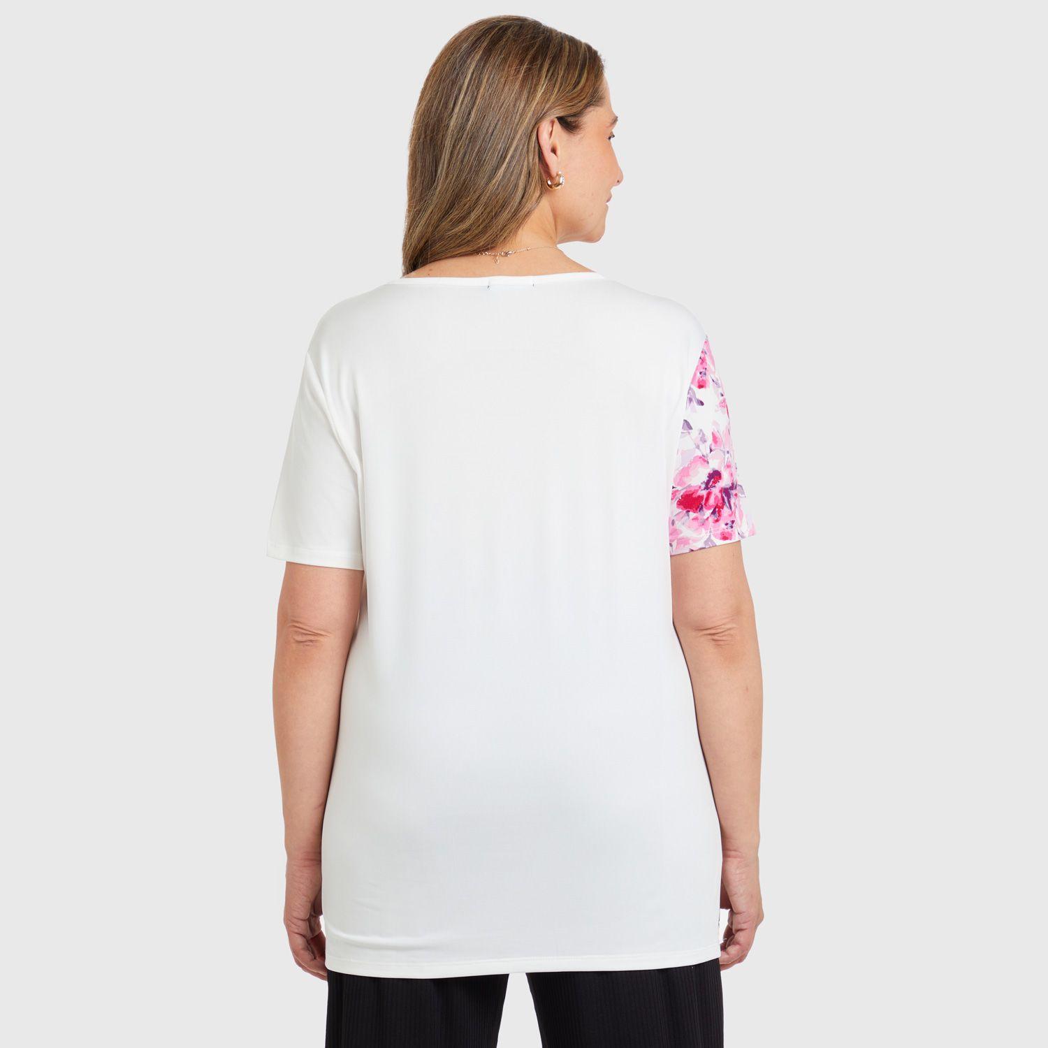 Polera Bloque Estamapdo Crudo Mujer-2