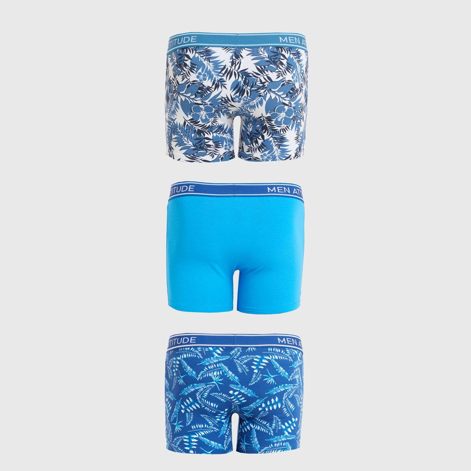 Boxer Tripack Liso Azulino Hombre-1