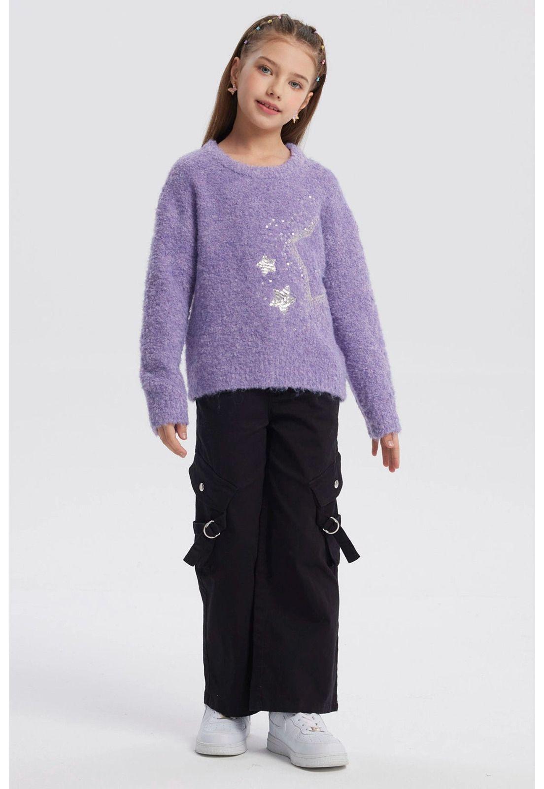 Sweater Niña Slim Lila-3