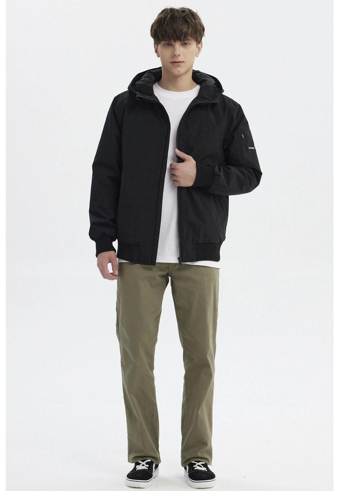 Chaqueta Hombre Slim Juvenil Negro - V-3
