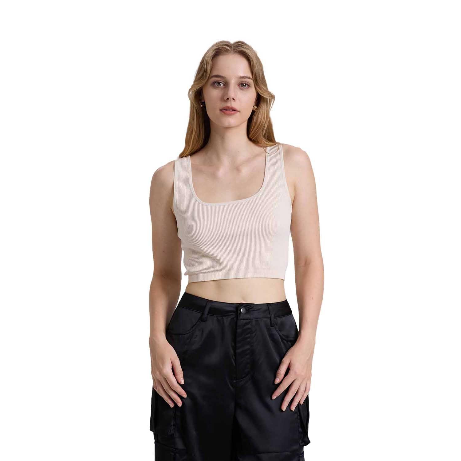 Polera Mujer Seamless Beige Claro Fashion's Park-0