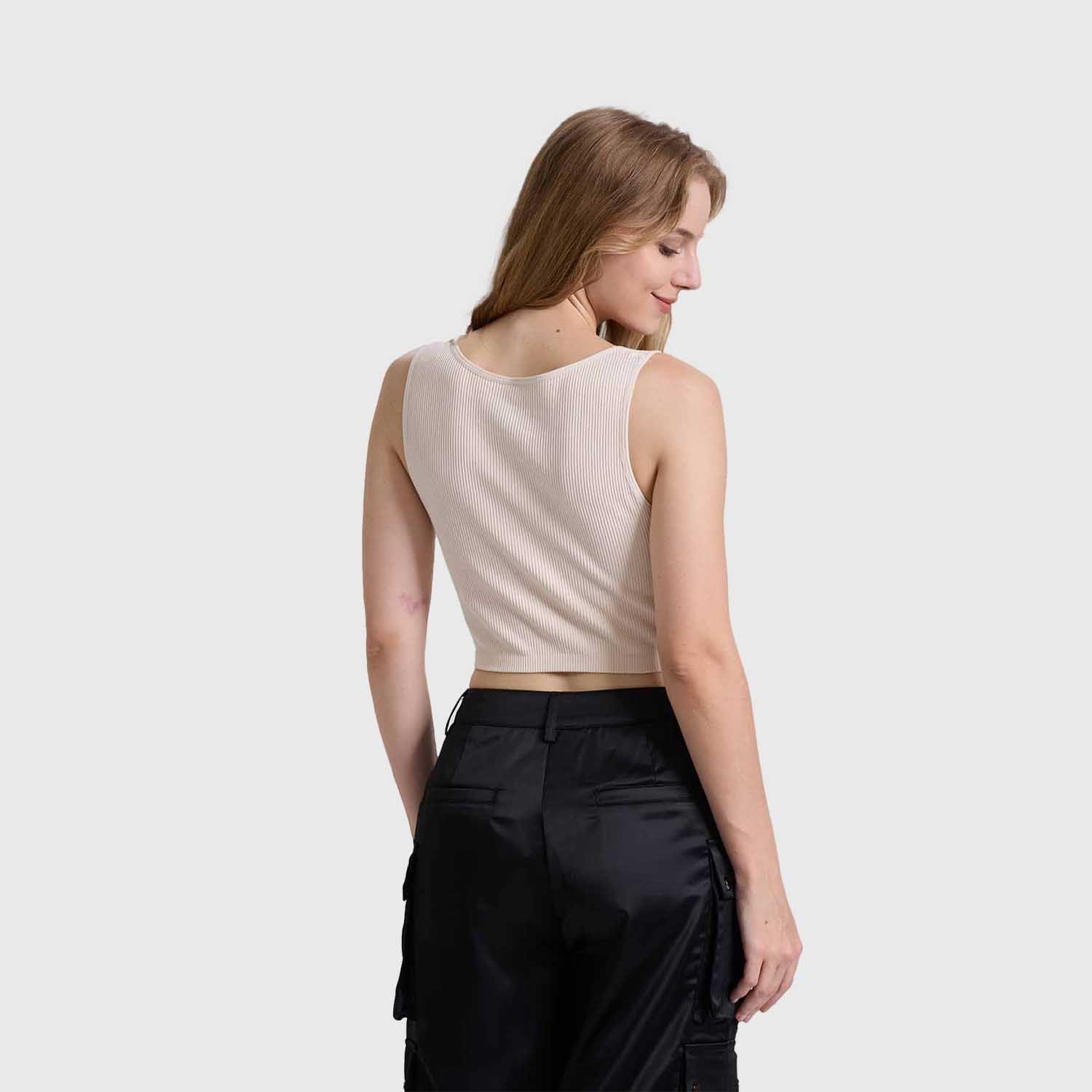 Polera Mujer Seamless Beige Claro Fashion's Park-2