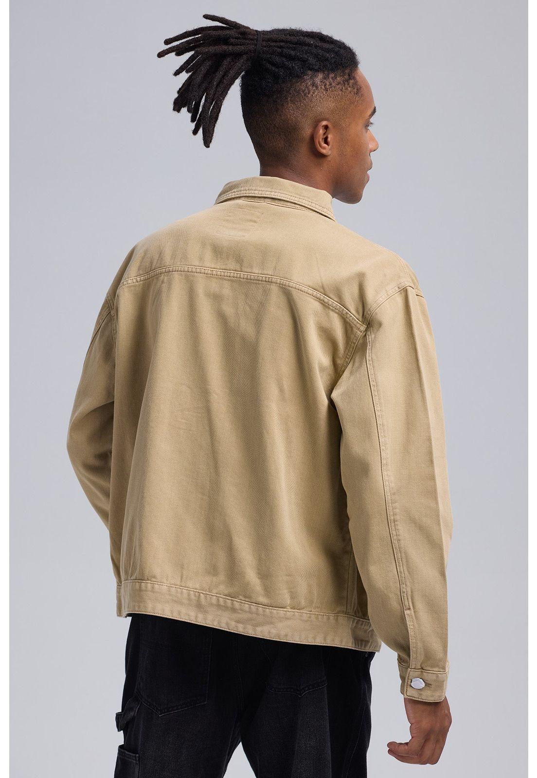 Chaqueta Hombre Full Moda Café Claro-2