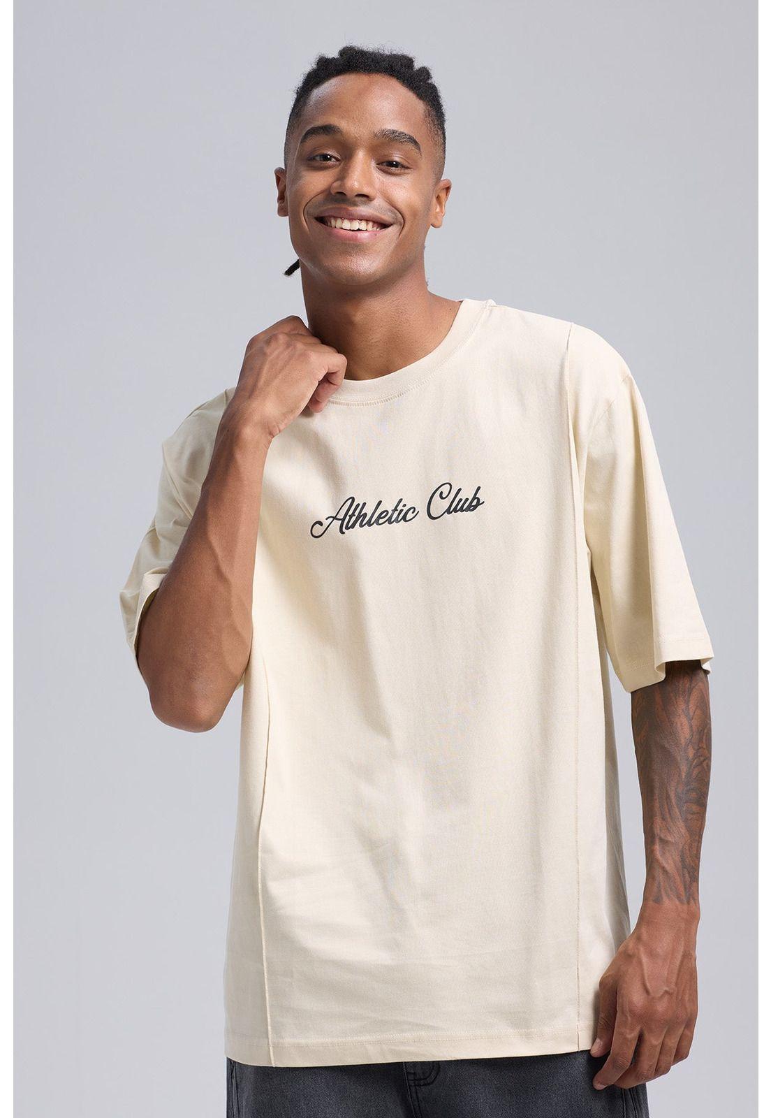 Polera Hombre Corte Beige Claro-0