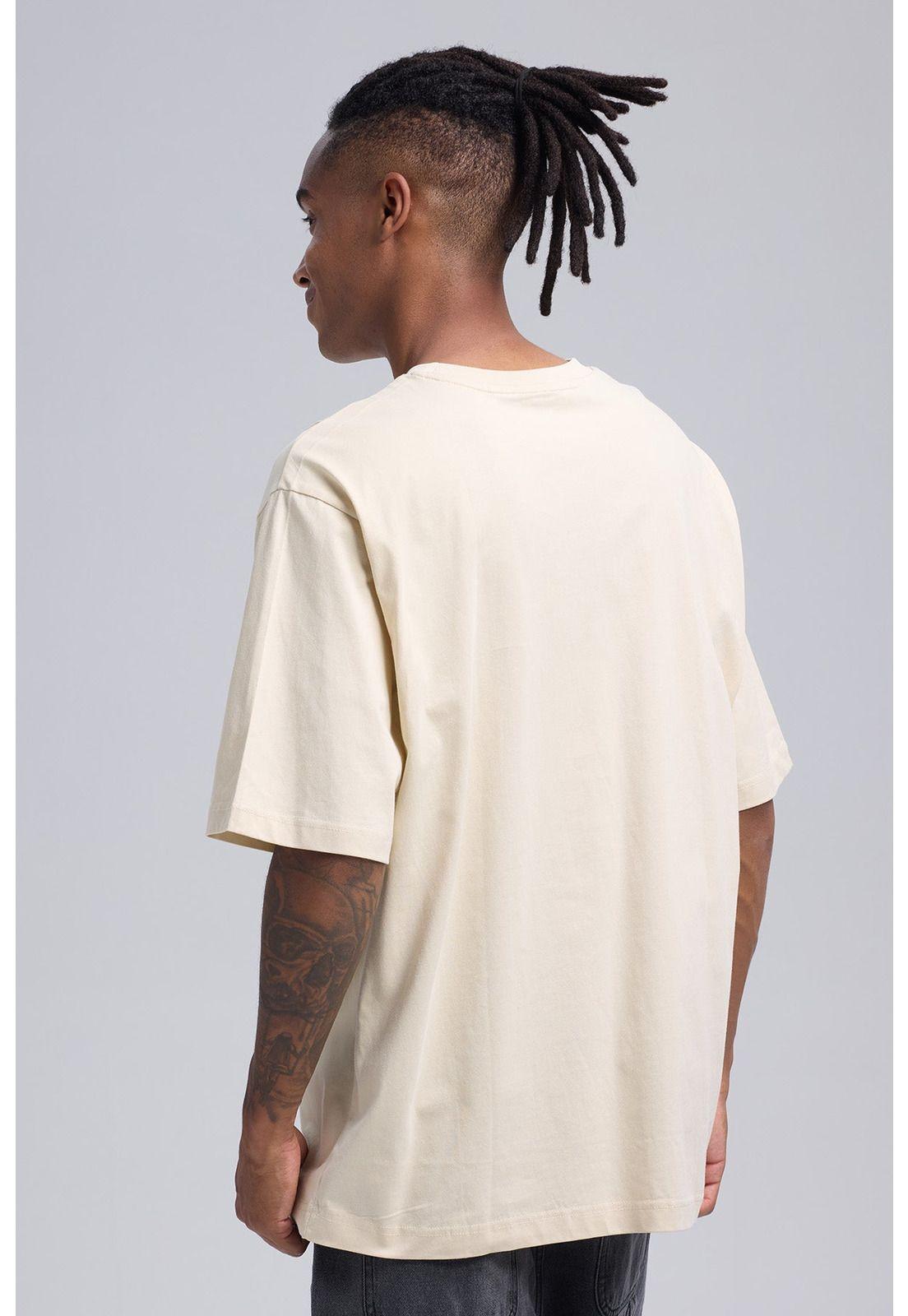 Polera Hombre Corte Beige Claro-2