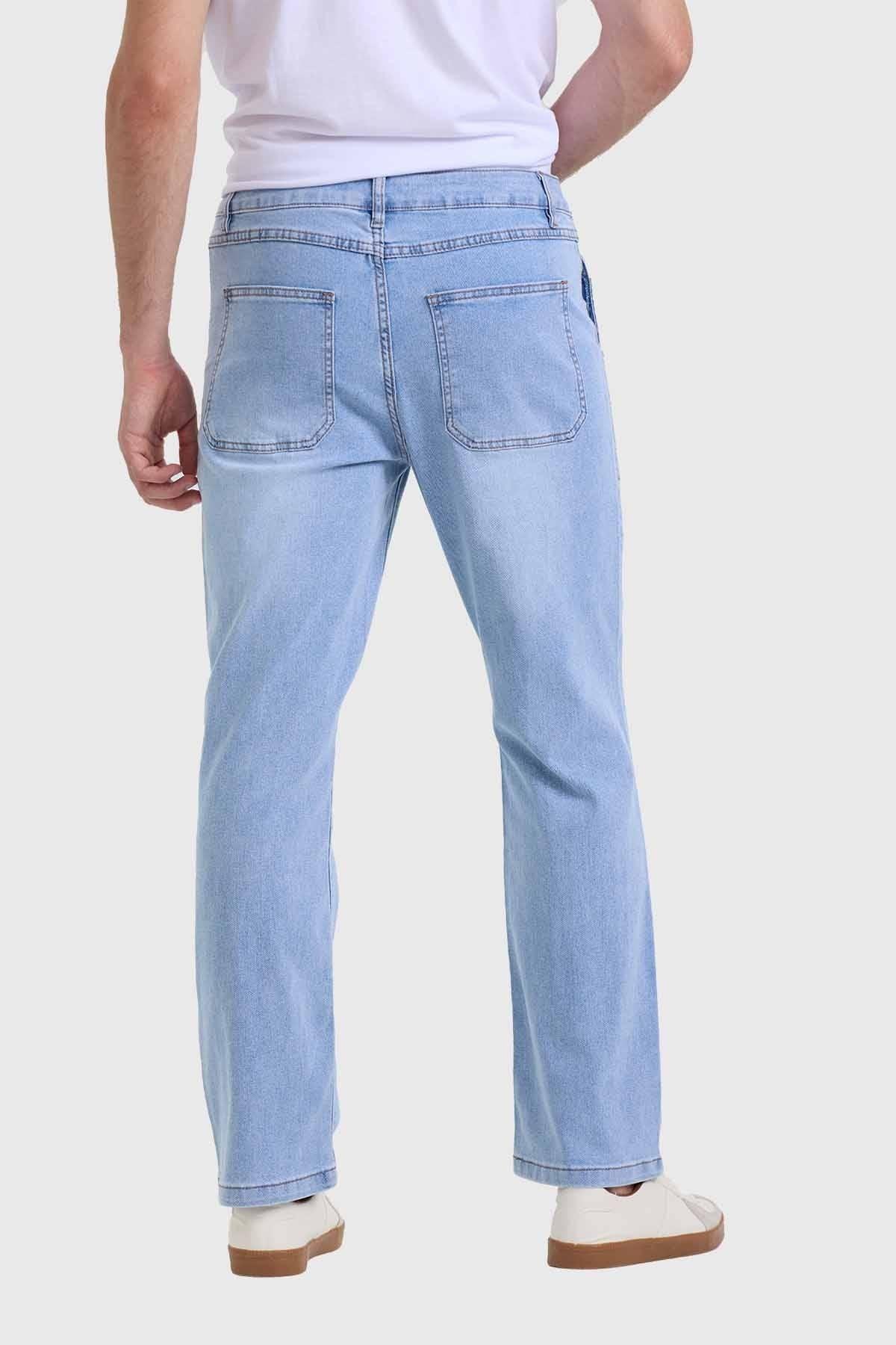 Jeans Hombre Tendencia Straight Azul-2