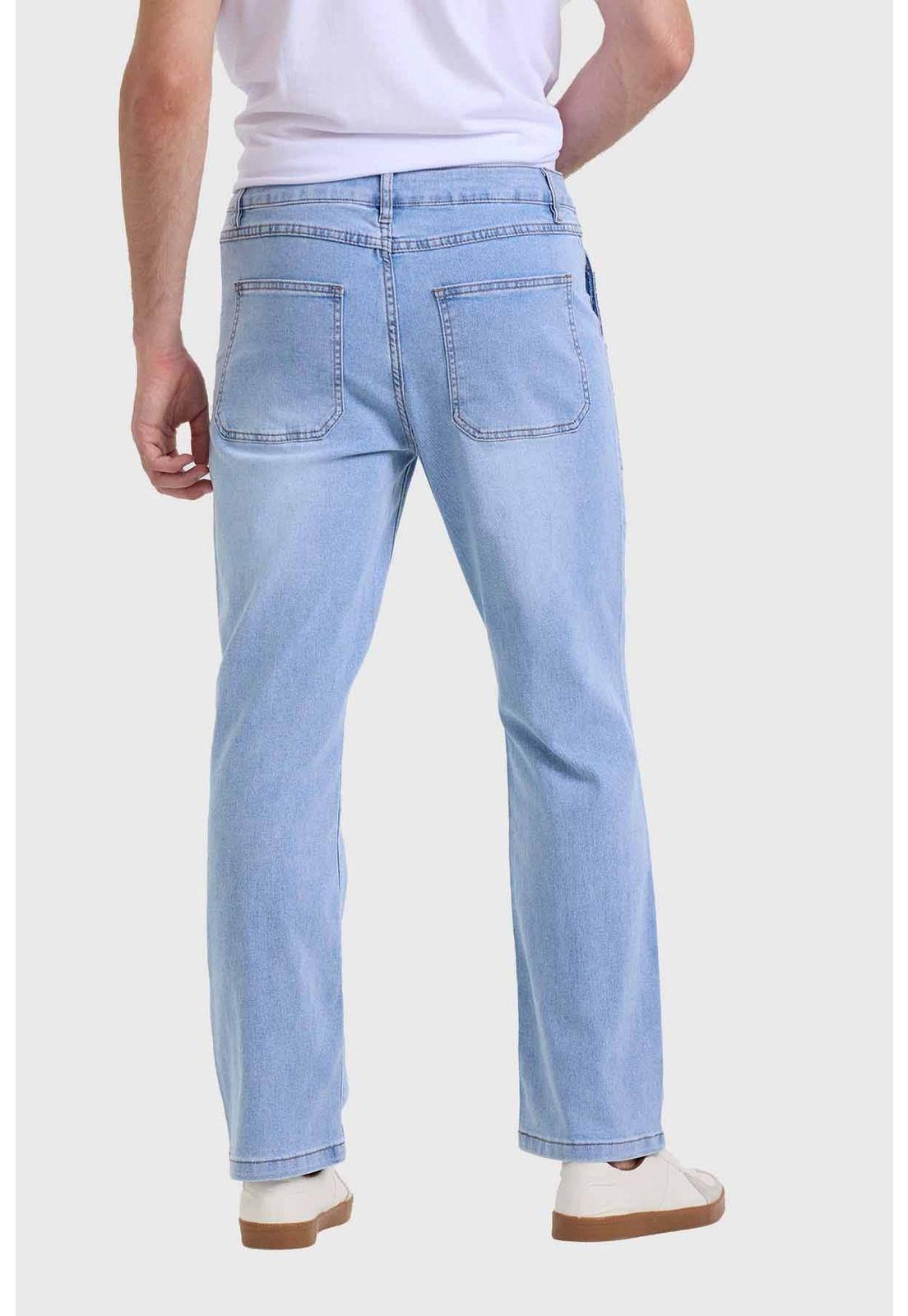 Jeans Hombre Tendencia Straight Azul-3