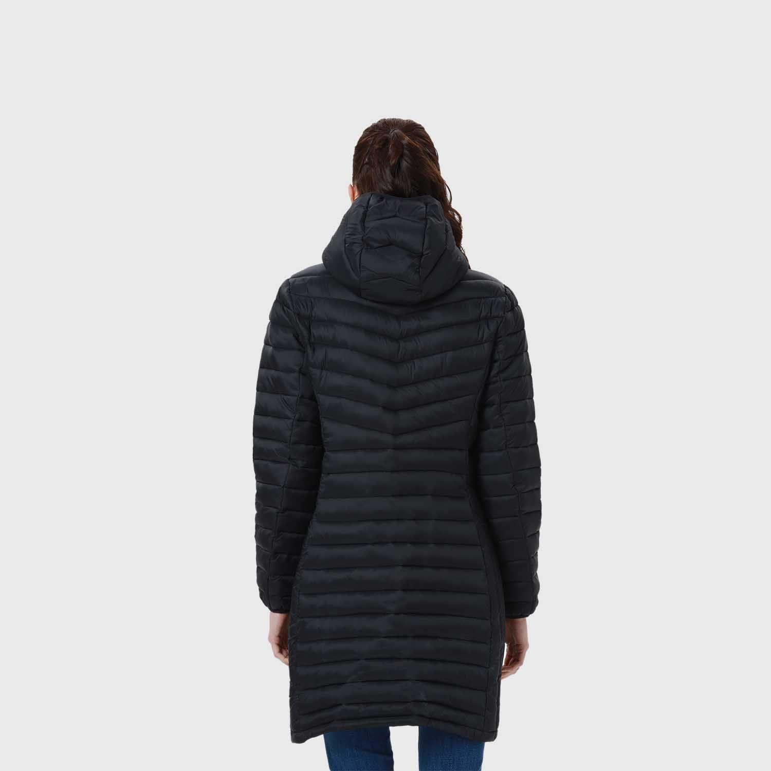 Parka Mujer Modelo Largo Negro-5