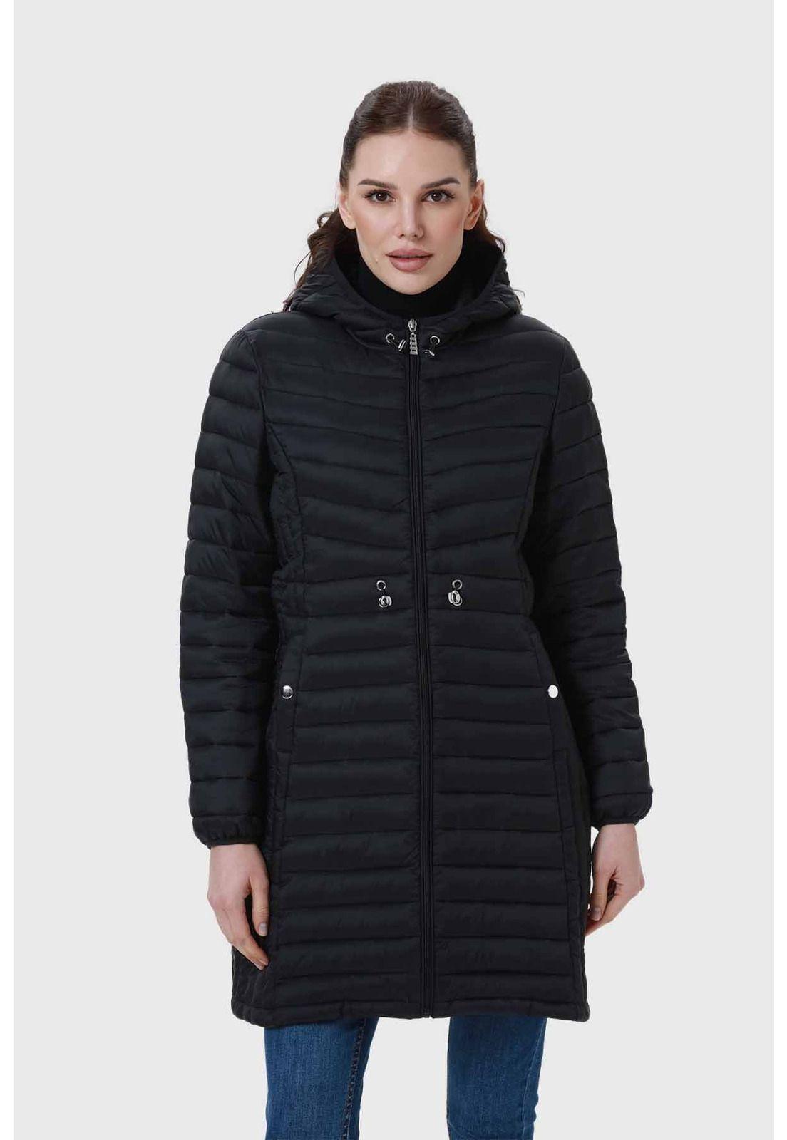 Parka Mujer Modelo Largo Negro-0