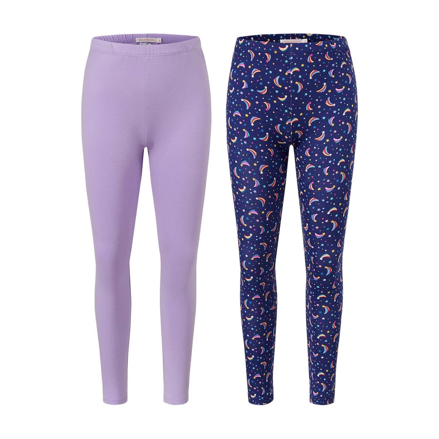 Calza Niña Bipack Lisa Print Lila-0