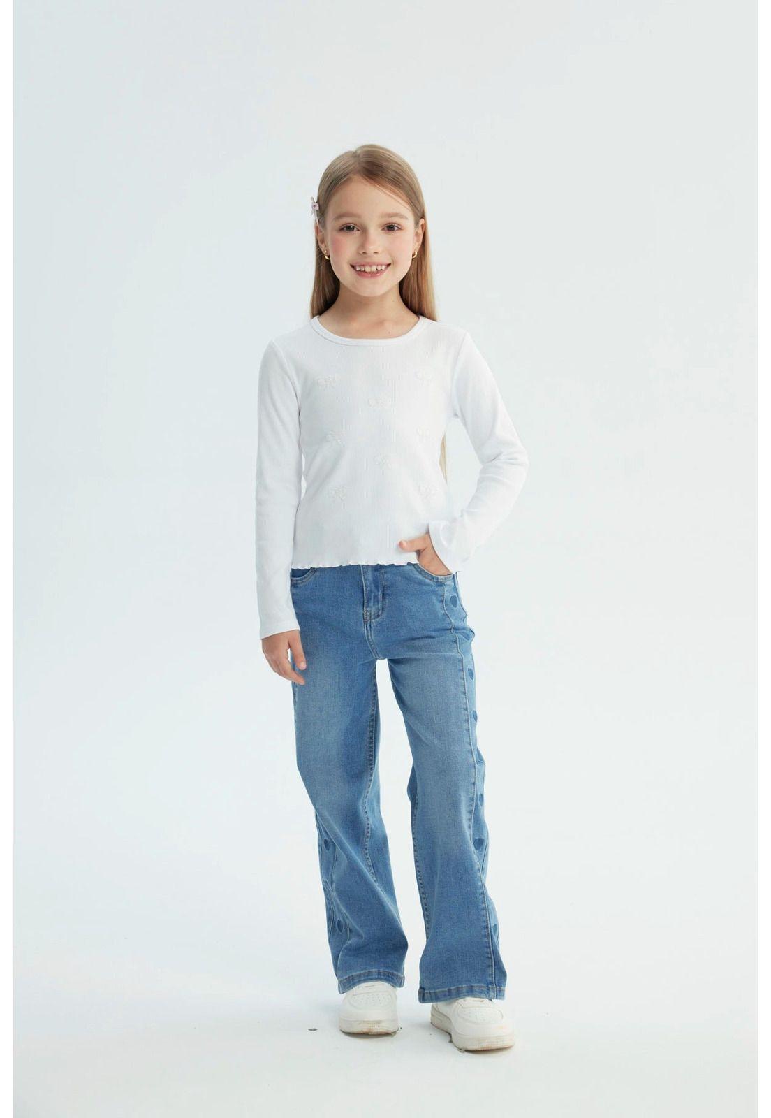 Polera Niña Regular Blanco - ll-3