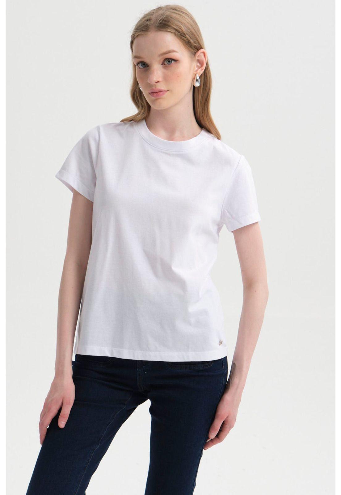 Polera Mujer Lisa Blanco-0