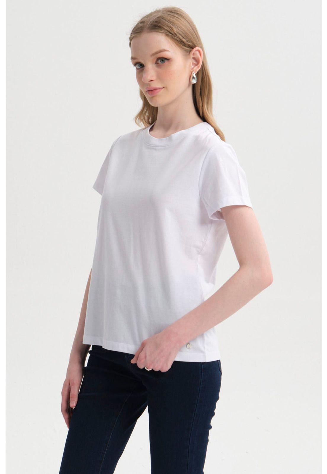 Polera Mujer Lisa Blanco-1