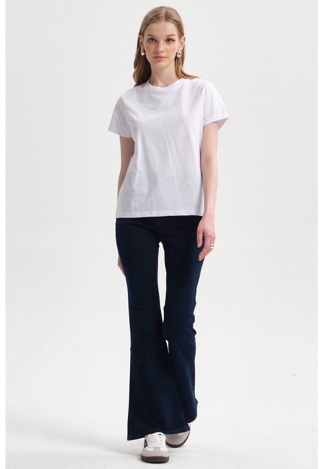 Polera Mujer Lisa Blanco-3