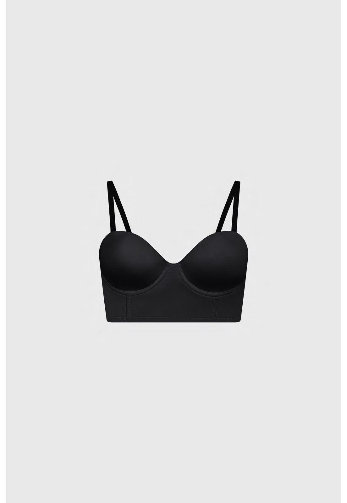 Sostén Mujer Strapless Bustier Negro-0