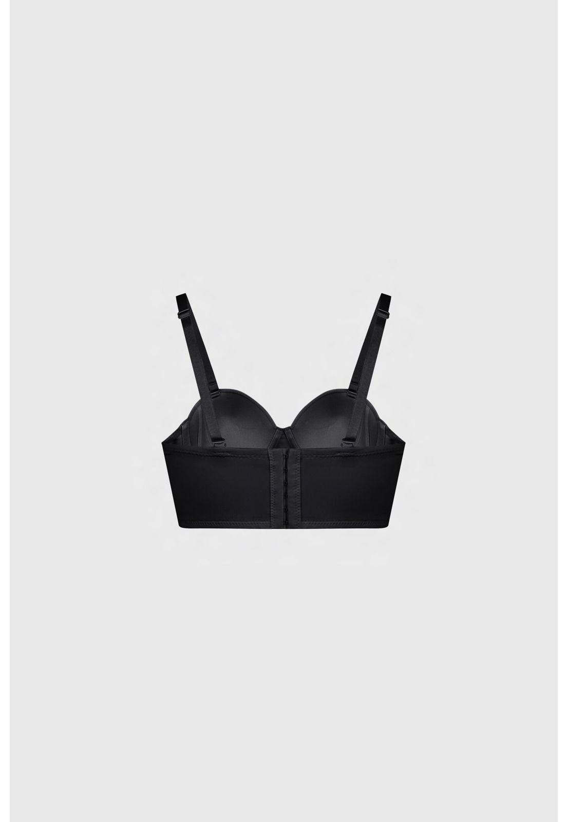 Sostén Mujer Strapless Bustier Negro-1