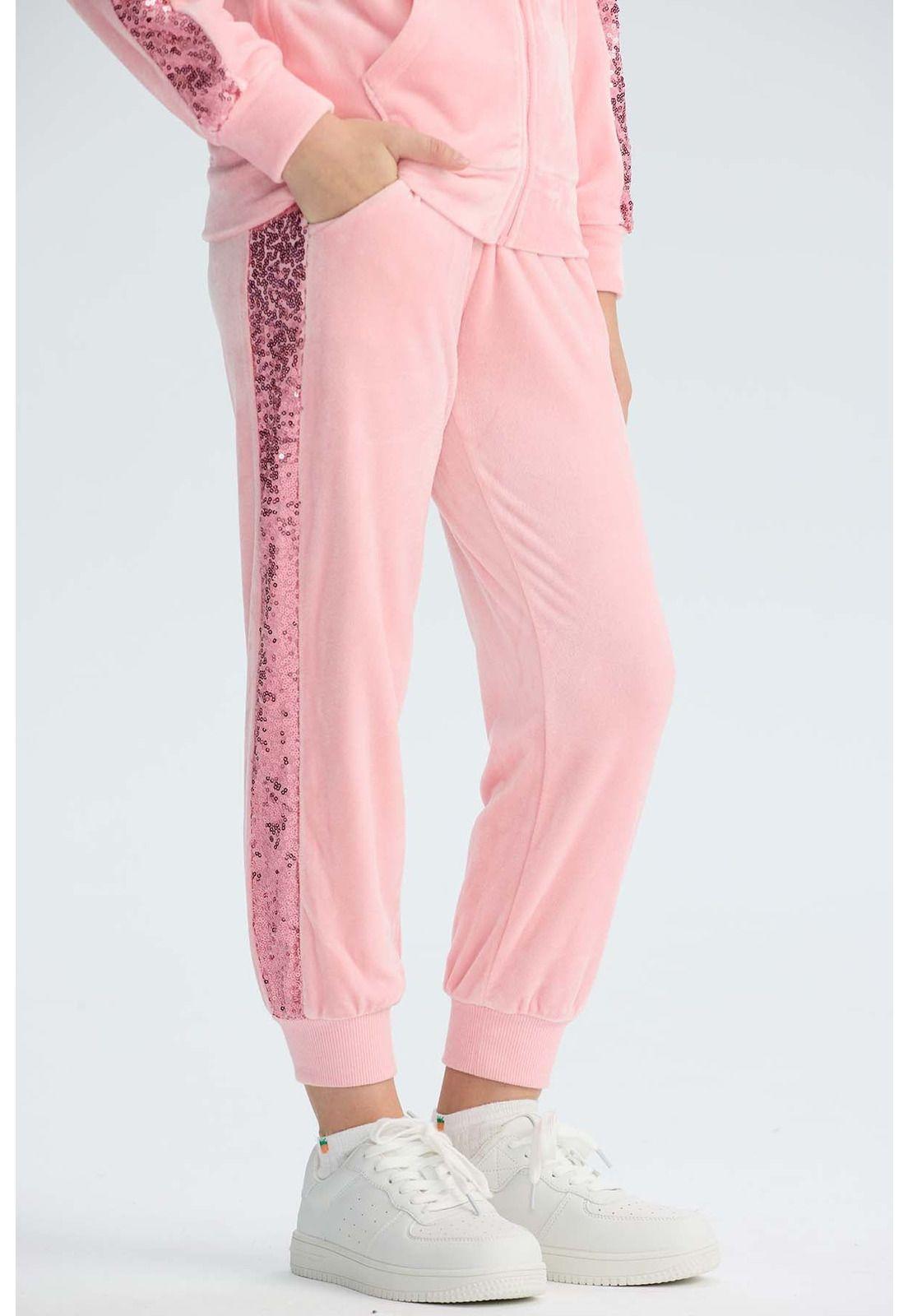 Pantalón Buzo Niña Plush Rosado-1