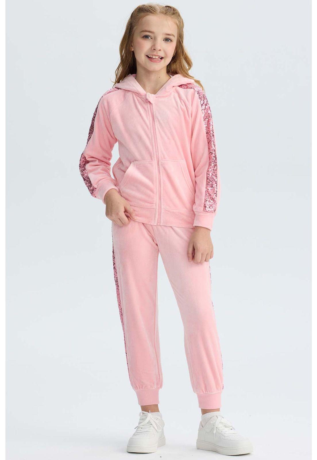 Pantalón Buzo Niña Plush Rosado-3