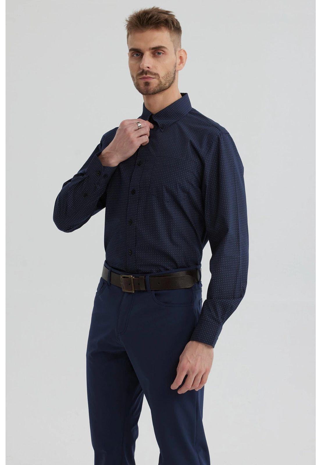 Camisa Hombre Fantasía Negro - ll-1