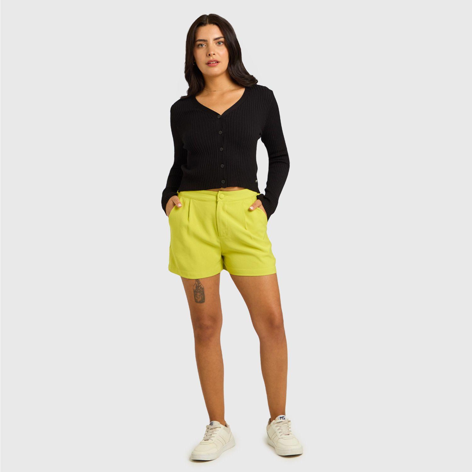 Sweater Mujer Cropped Negro Fashion's Park-3
