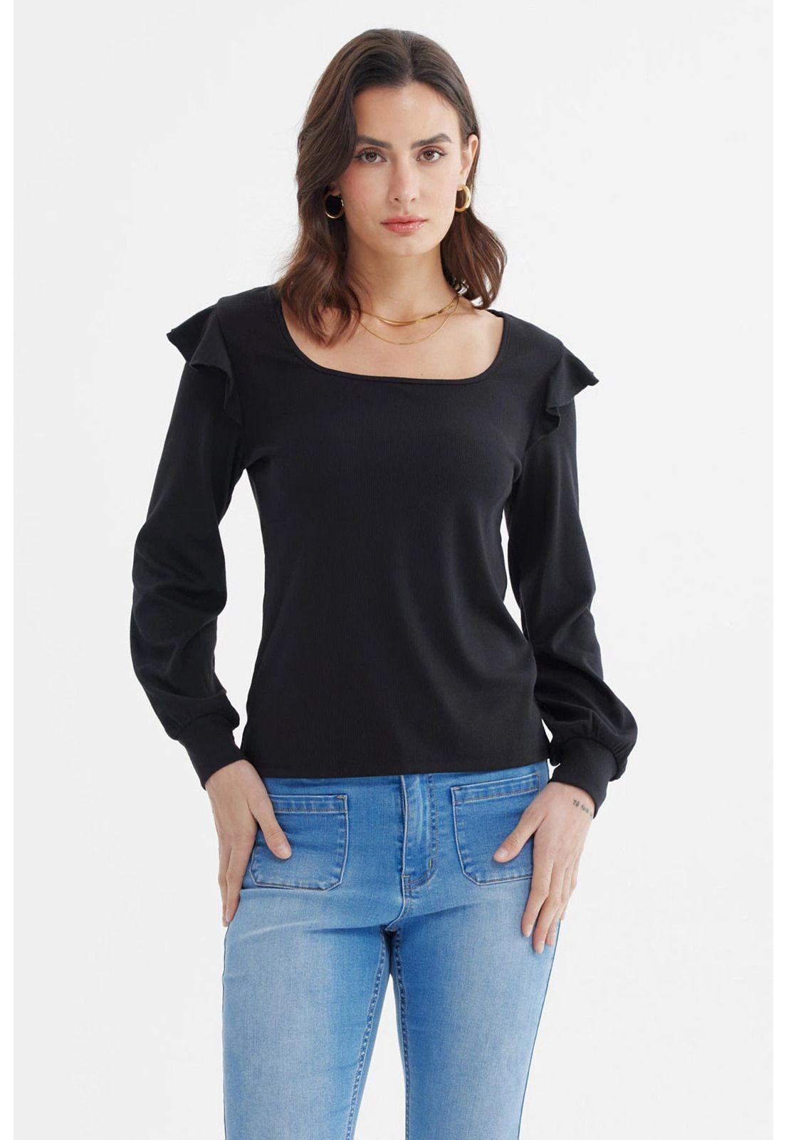 Polera Mujer Nueva Negro-0