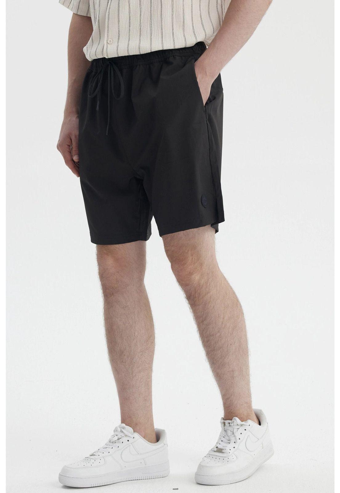 Bermuda Hombre Calce Recto Negro- Vl-1