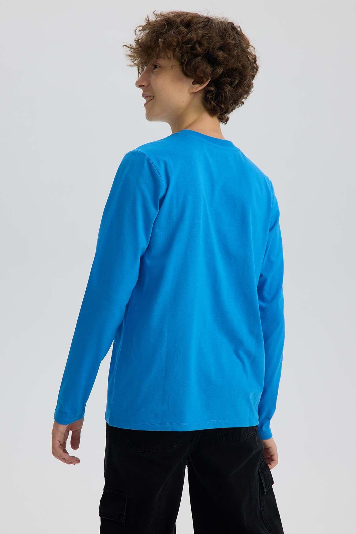 Polera Niño Print 3D Azul-2