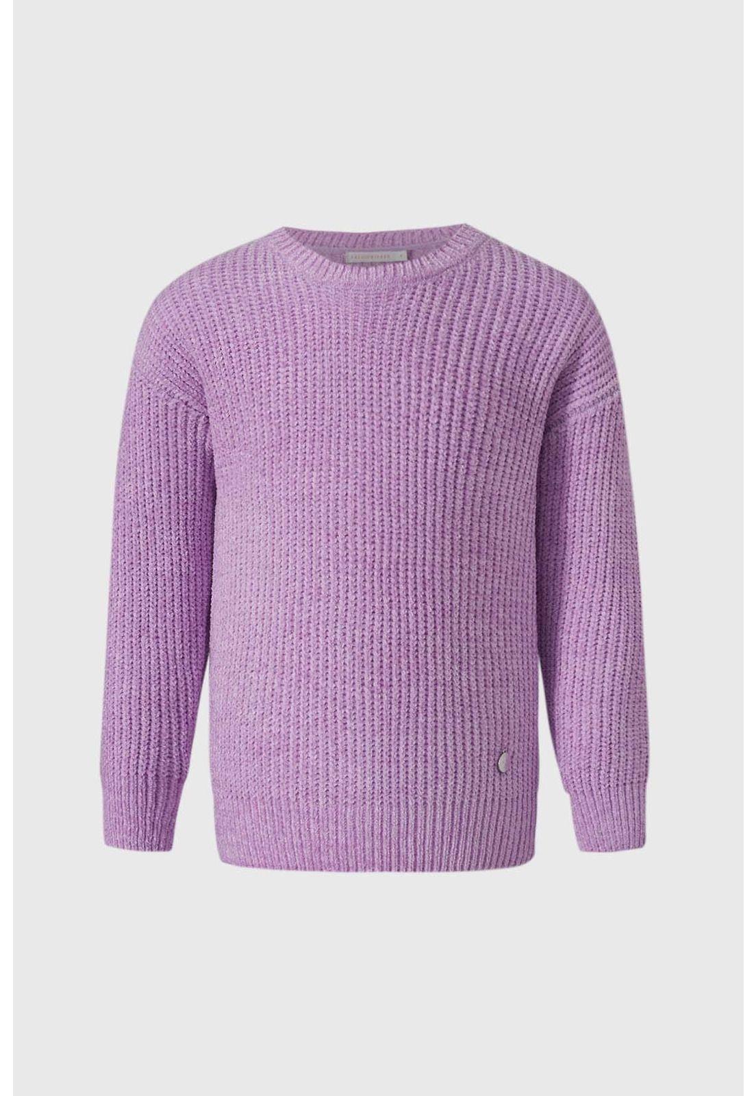 Sweater Niña Chenille Lila-0
