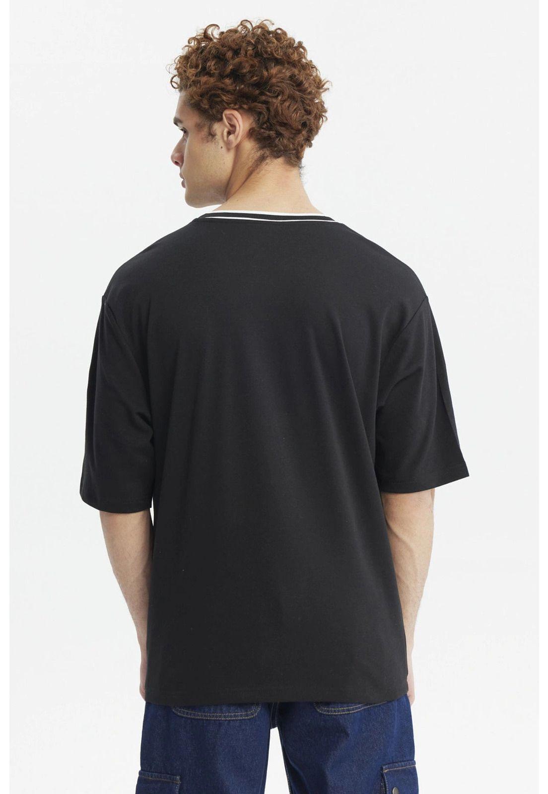 Polera Hombre Slim Negro - ll-2