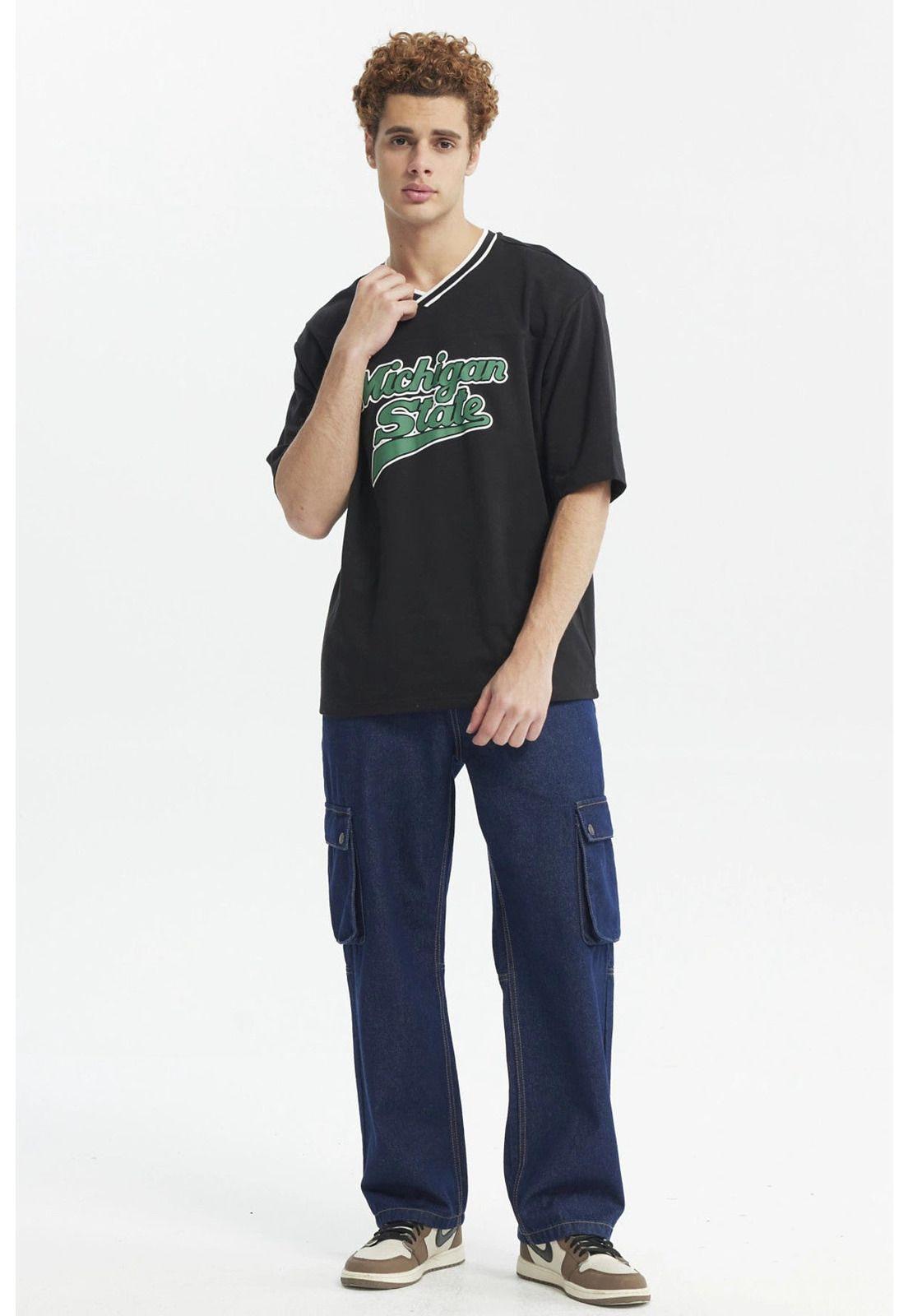 Polera Hombre Slim Negro - Vll-3